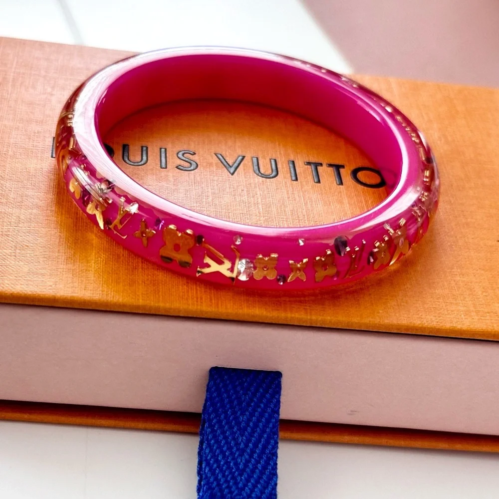 Pink Louis Vuitton Inclusion Bracelet Bangle - Picture 4 of 5